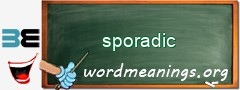 WordMeaning blackboard for sporadic